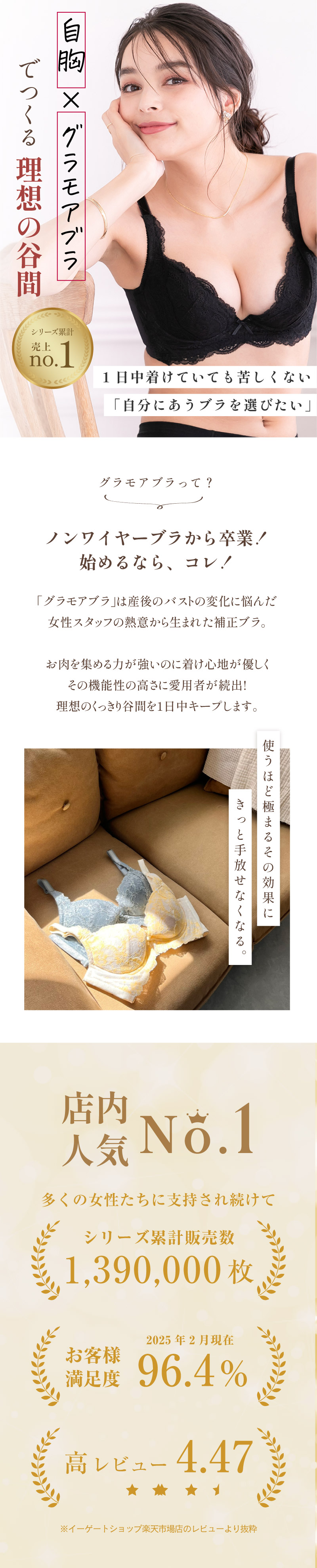 グラモアブラ3点セット 福袋 育乳ブラ