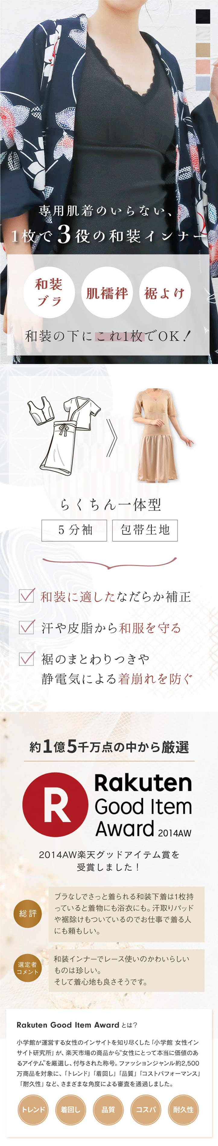 グラモア 下着屋さんが作った可愛い浴衣インナー 和装ブラ 和装ブラジャー 肌襦袢
