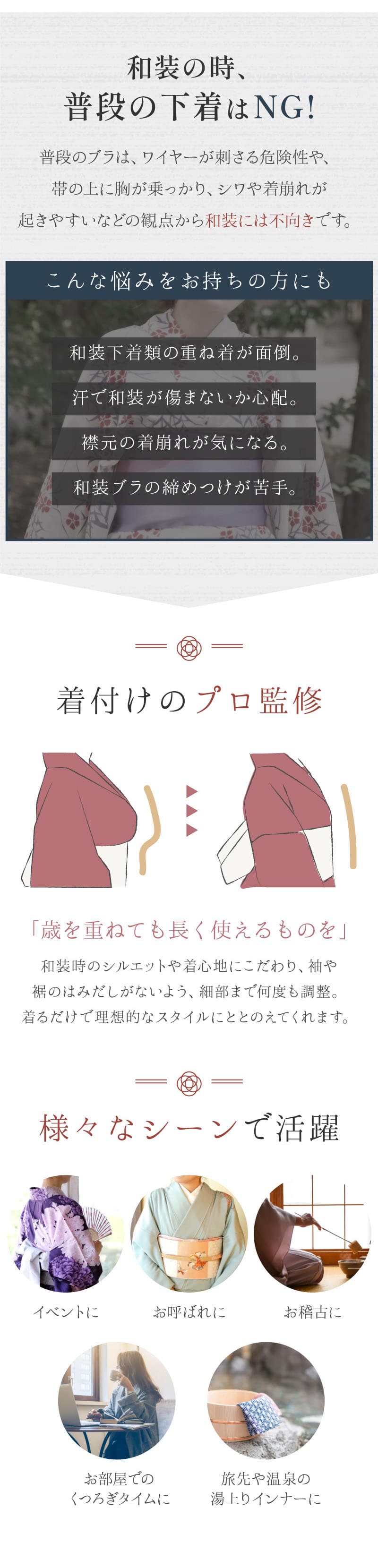 グラモア 下着屋さんが作った可愛い浴衣インナー 和装ブラ 和装ブラジャー 肌襦袢