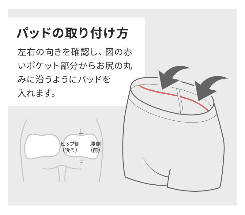 glamore（グラモア） ヒップ極盛りパンツ　加齢　メリハリ　ヒップアップ　パッド付