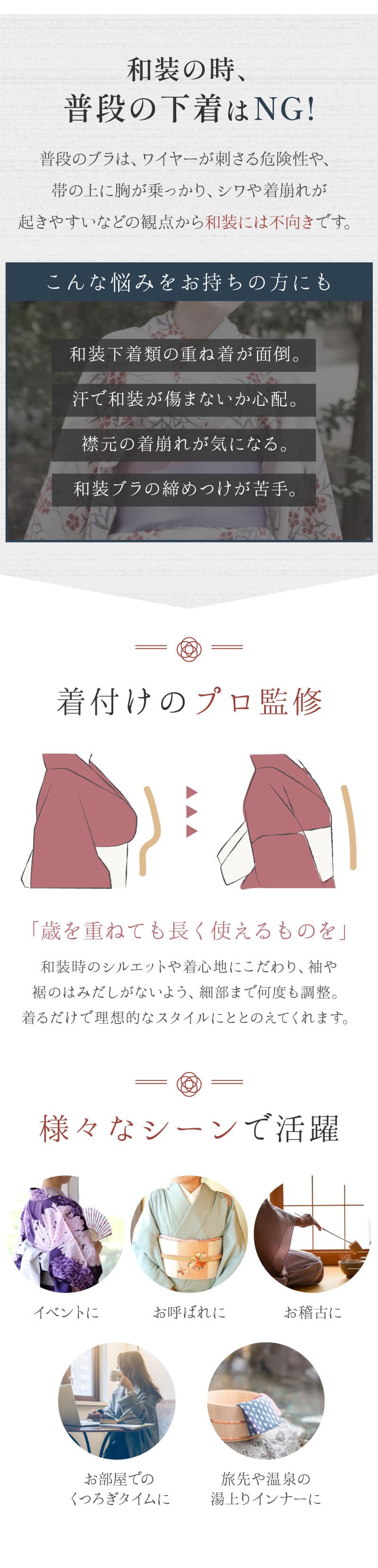 グラモア 下着屋さんが作った可愛い浴衣インナー 和装ブラ 和装ブラジャー 肌襦袢