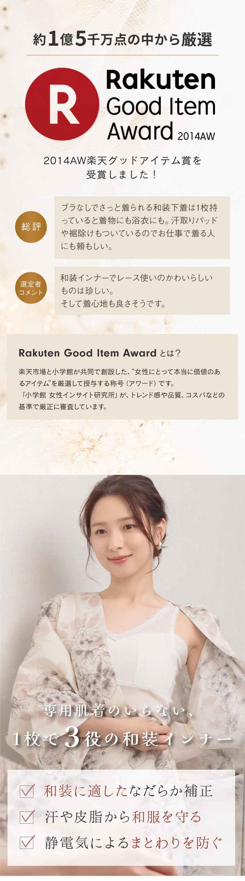 グラモア 下着屋さんが作った可愛い浴衣インナー 和装ブラ 和装ブラジャー 肌襦袢