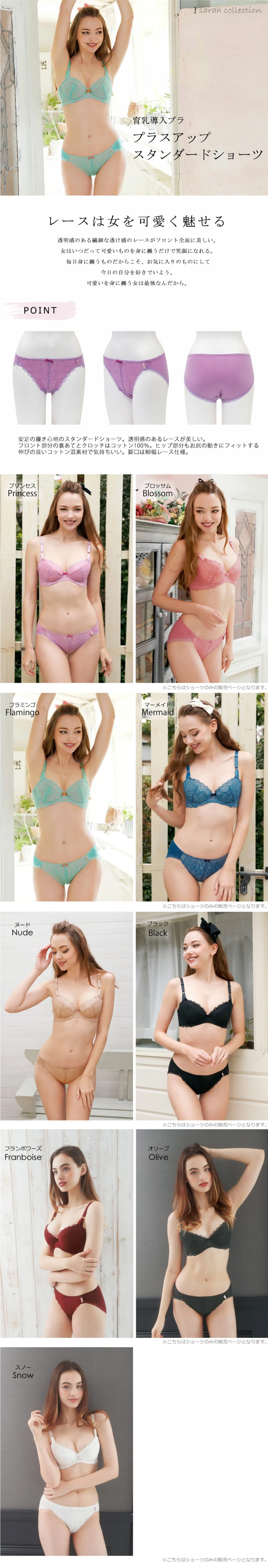 sarah collection プラスアップブラスタンダードショーツ