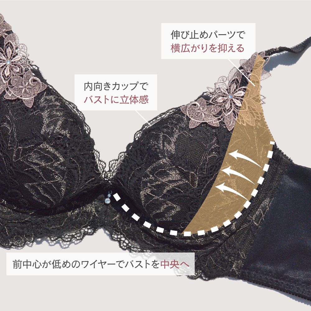 グラモアコレクションビジューブラ ブラ&ショーツセット | glamore